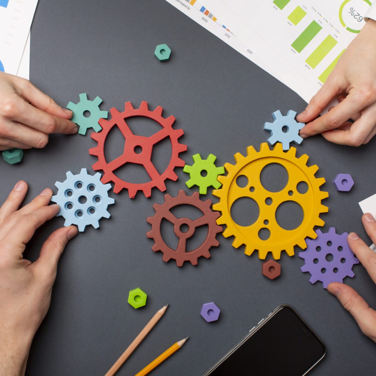 still-life-business-roles-with-various-mechanism-pieces still-life-business-roles-with-various-mechanism-pieces